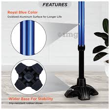 Vissco 2908 Avanti Plus T Shape Aluminum Stick with Big Shoe Universal