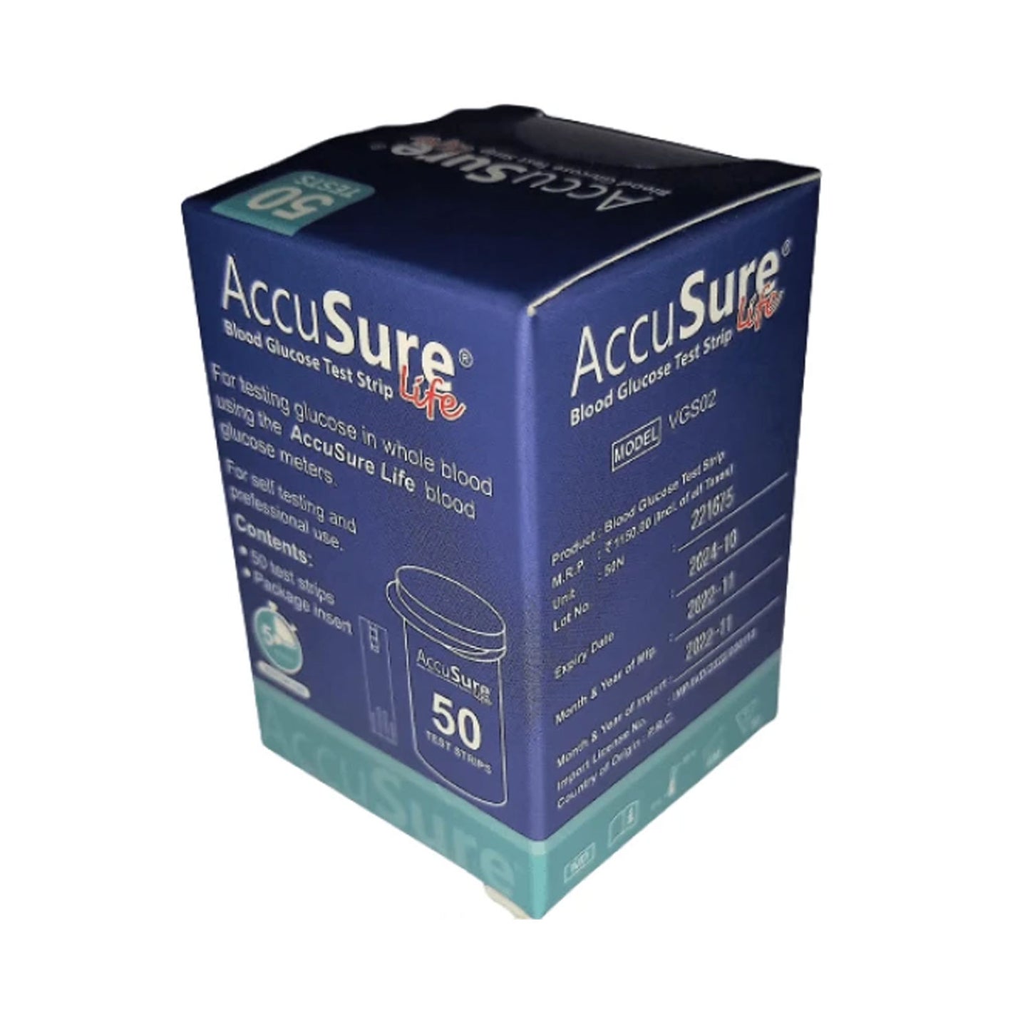 AccuSure Life Glucometer Kit With 25 Strips