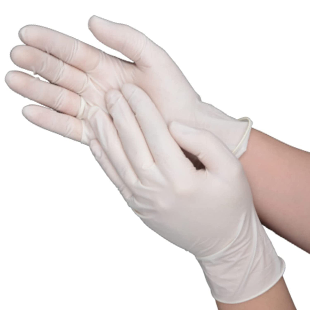 AccuSure powdered latex disposable examination gloves pack of 100