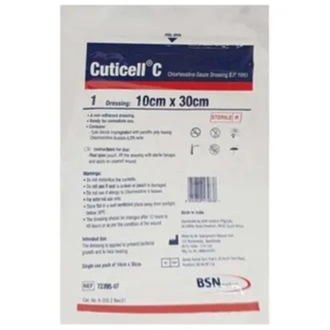 BSN Cuticell C Chlorhexidine Gauze Dressing 10 cm x 30 cm