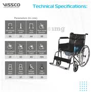 Vissco Comfort Lite wheelchair with integrated commode