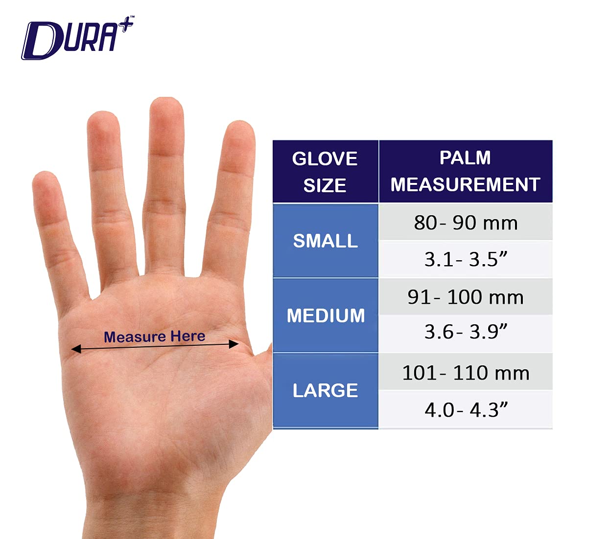 Duraplus Unisex Powder Free Ultra Soft Disposable Nitrile Medical Gloves (Pack of 100PCS)