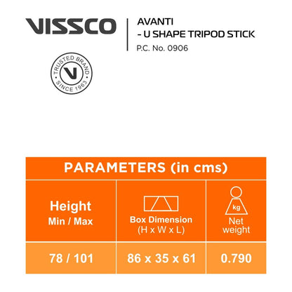 Vissco 0906 Avanti U Shape Tripod Stick