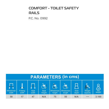 Vissco 0992 Comfort Toilet Safety Rails