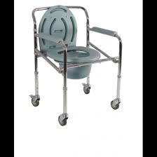 Vissco 0996 Steel Folding Commode Chair With Castors