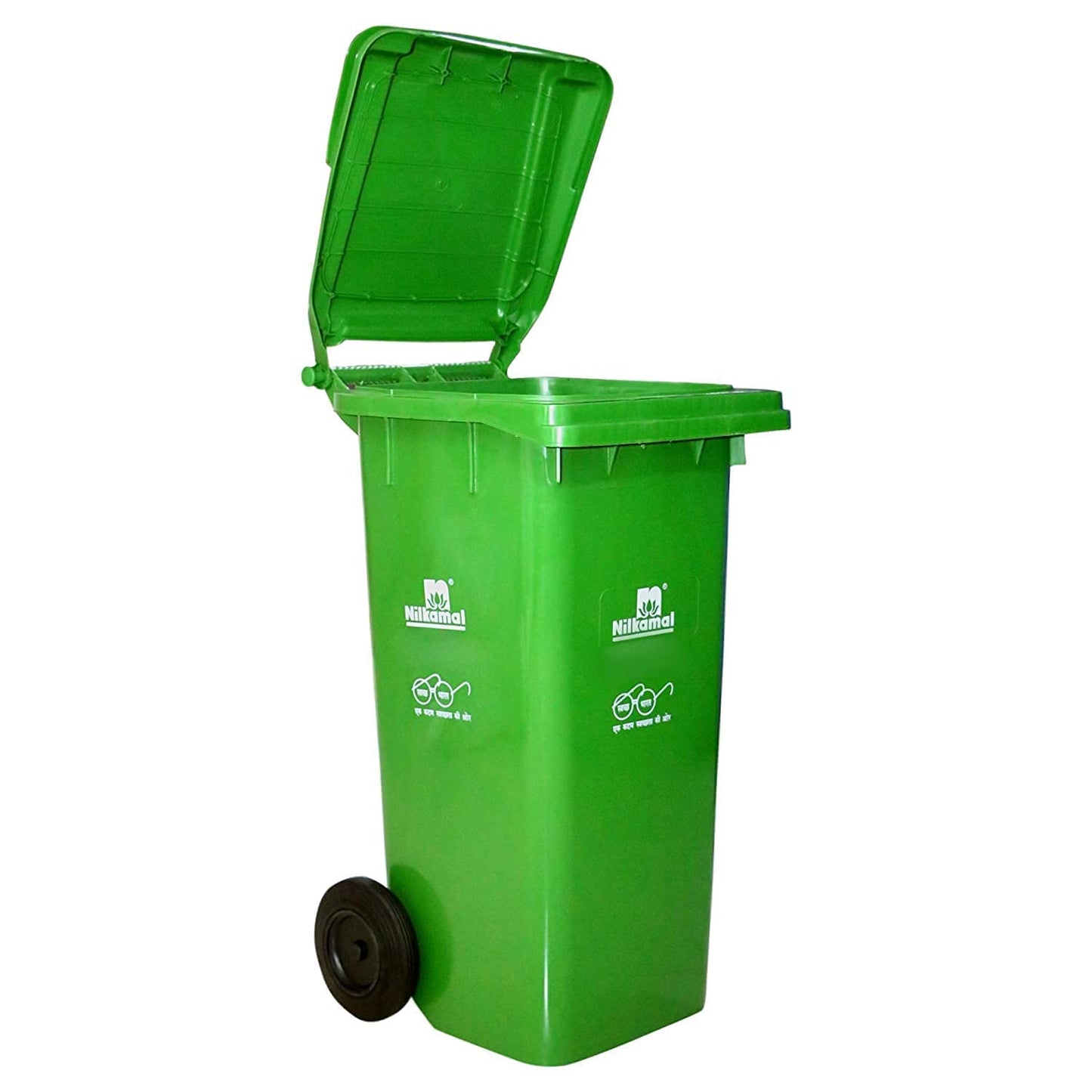 120 litre heavy duty plastic dustbin with wheels