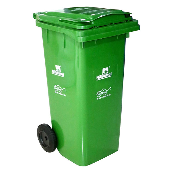 Dustbin with wheels and lid