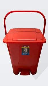 15L biomedical waste dustbin with foot pedal and lid