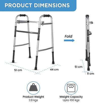 Vissco Dura Lite Walker aluminium frame with PVC hand grips