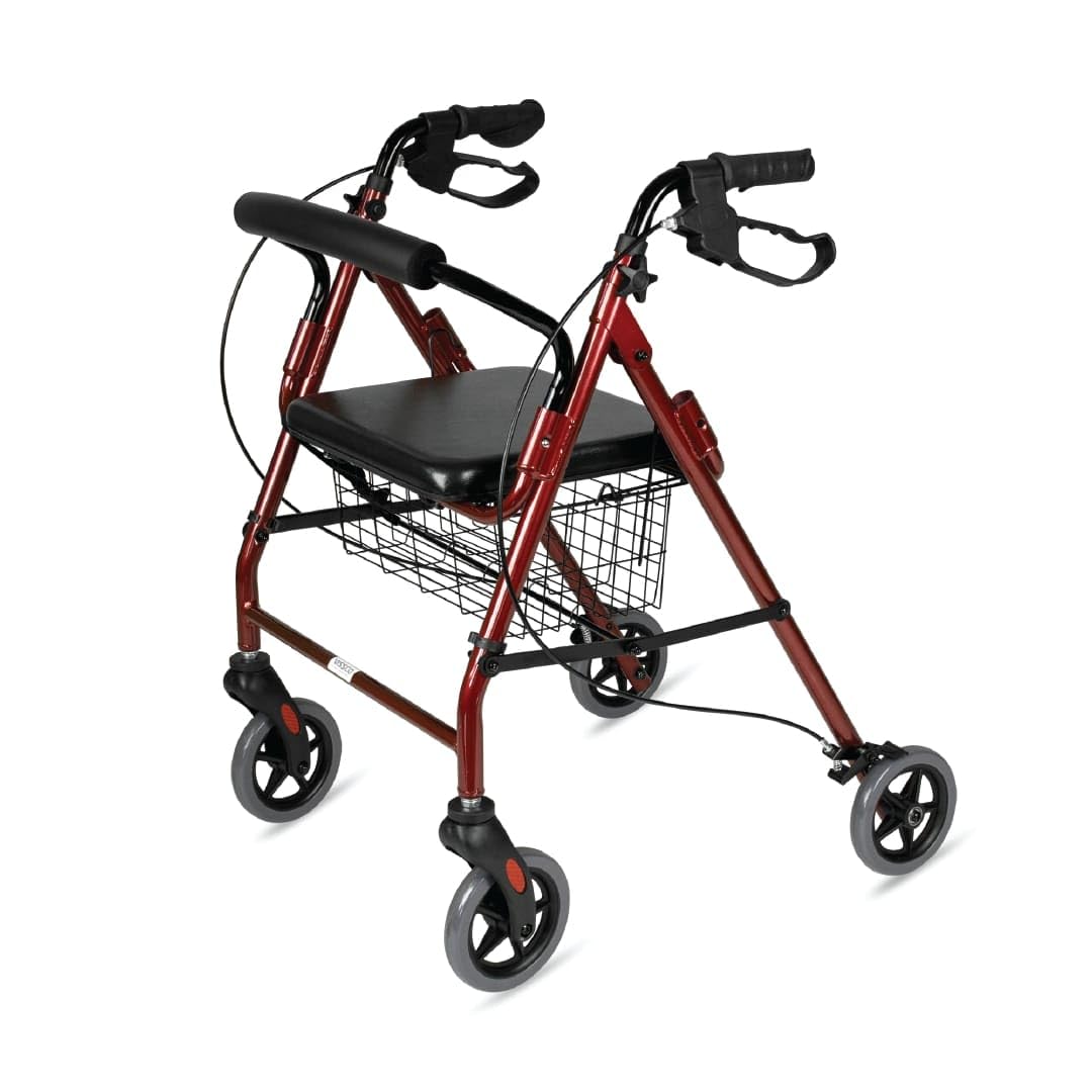 Vissco 2924 Dura Rollator Walker With Seat & Basket