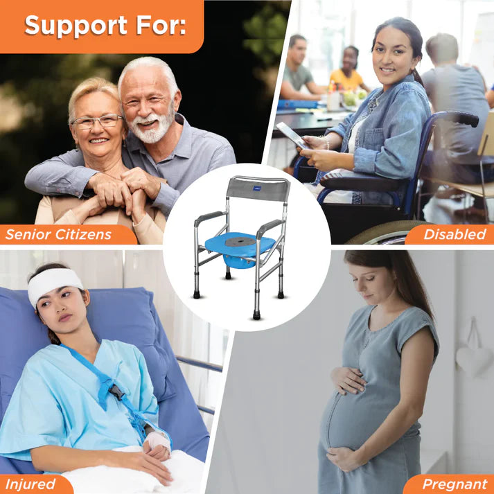 Vissco 2996 (Comfort Shower)-Commode Chair Without Wheel