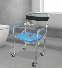 Vissco 2996A (Comfort Shower)-Commode Chair With Wheel