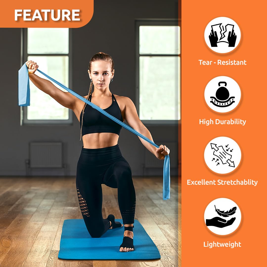 Vissco Active Band for Exercise, Heavy Resistance (Blue)-4042BL