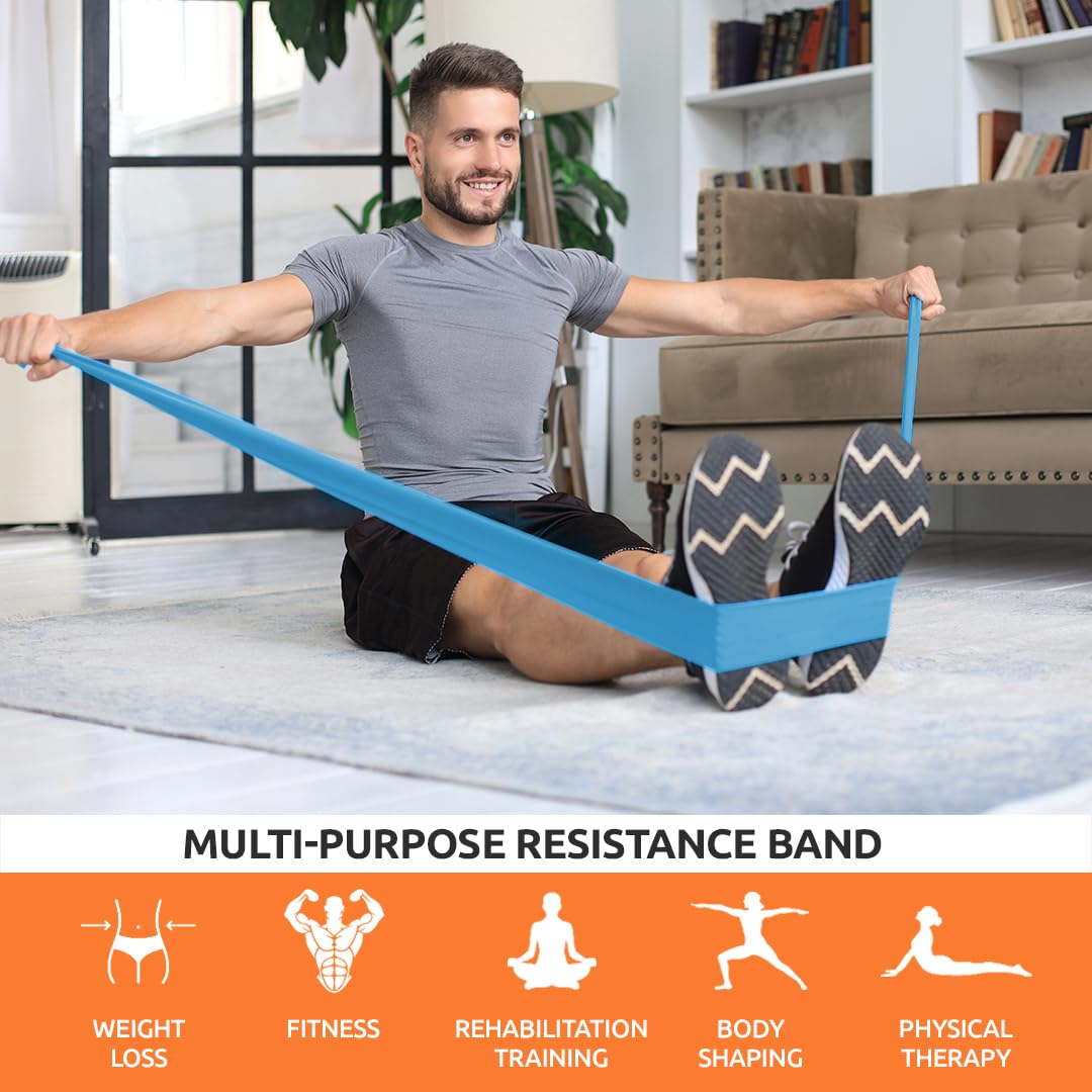 Vissco Active Band for Exercise, Heavy Resistance (Blue)-4042BL