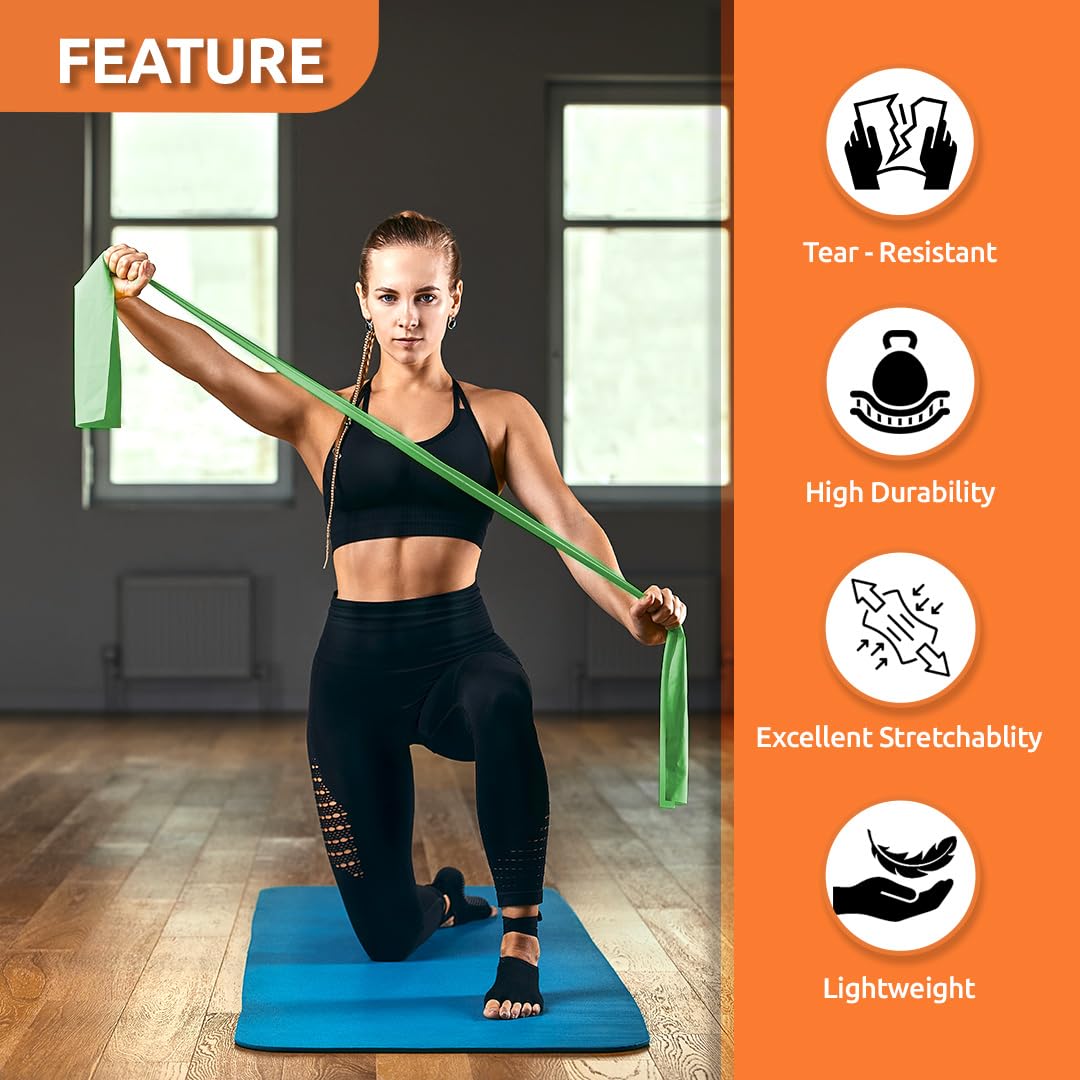 Vissco Active Band for Exercise, Medium Resistance (Green)-4042GN