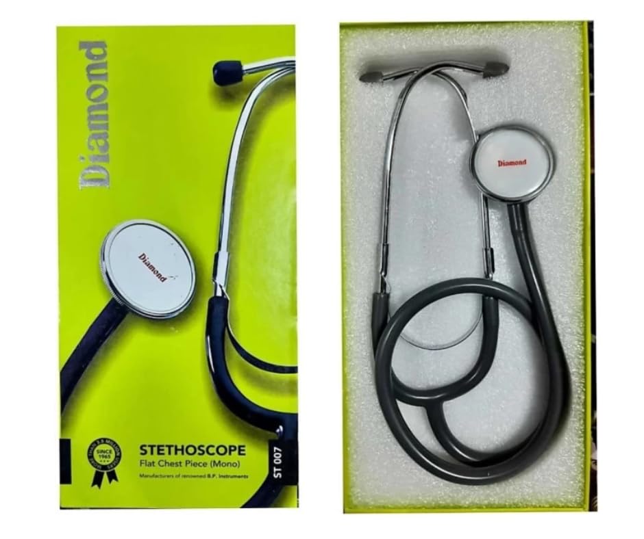 Diamond Flat Chest Piece Mono Stethoscope ST007 lightweight acoustic stethoscope for heart, lung, and patient examination