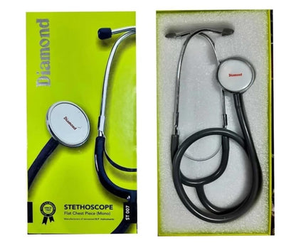 Diamond Flat Chest Piece Mono Stethoscope ST007 lightweight acoustic stethoscope for heart, lung, and patient examination