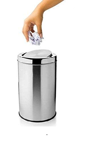 60 litre stainless steel swing lid dustbin for hospitals and offices