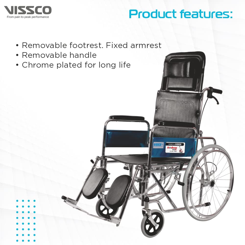 Vissco 9993 Rodeo Ext Reclining Wheelchair with Spoke Wheel