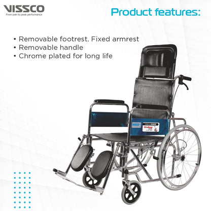 Vissco 9993 Rodeo Ext Reclining Wheelchair with Spoke Wheel