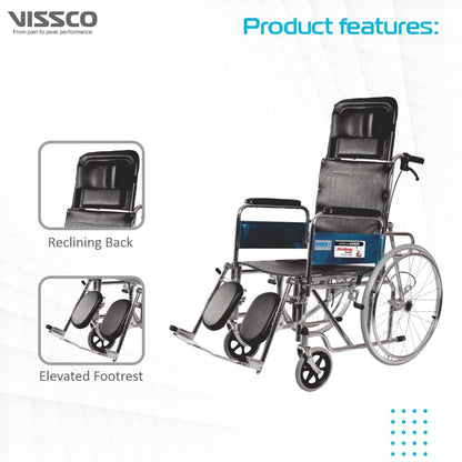 Vissco 9993 Rodeo Ext Reclining Wheelchair with Spoke Wheel