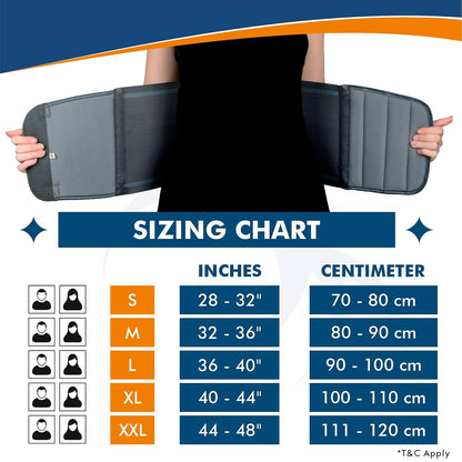 AccuSure B3 adjustable hook and loop abdominal support belt