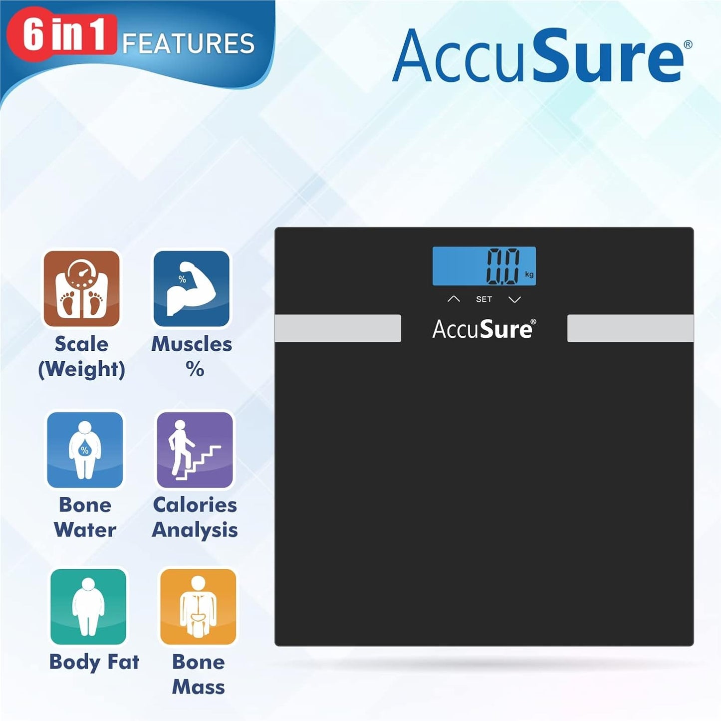 AccuSure F-56 body fat analyzer digital scale
