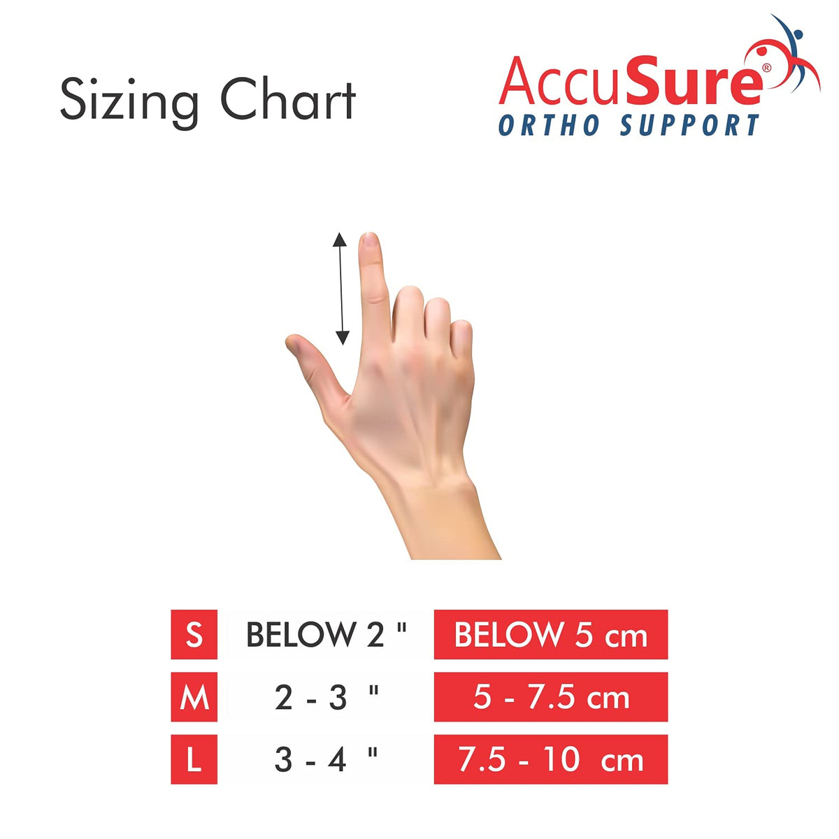 AccuSure F1 finger immobilisation splint available in multiple sizes