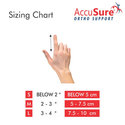 AccuSure F1 finger immobilisation splint available in multiple sizes
