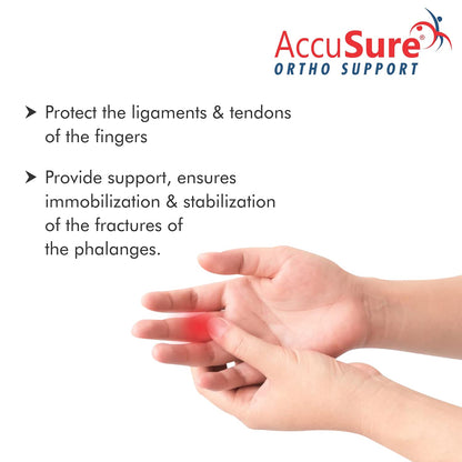AccuSure F1 frog finger splint with Ethafoam lining