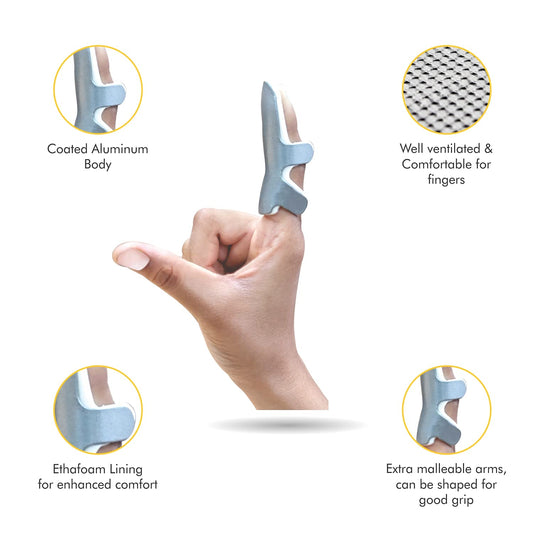 AccuSure Frog Finger Splint F1 aluminium finger support