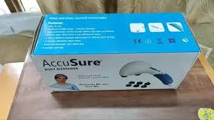 AccuSure LB01 electric body massager with three massage attachments