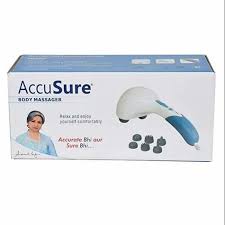 AccuSure LB01 handheld body massager with rubber grip