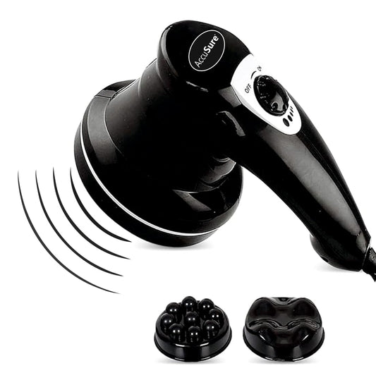 AccuSure MG01 Body Massager with heat black handheld electric massager