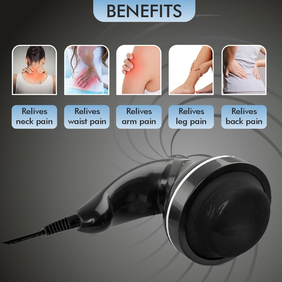 AccuSure MG01 electric body massager for back shoulder and leg massage