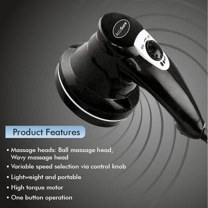 AccuSure MG01 full body massager with interchangeable massage head