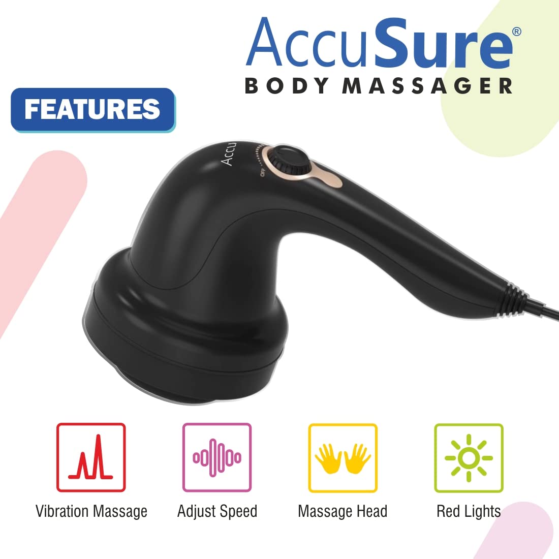 AccuSure PL-604 full body massager for back shoulders legs and feet