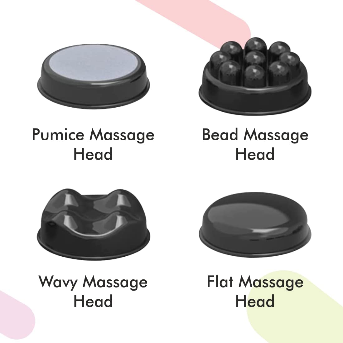 AccuSure PL-604 handheld electric body massager with interchangeable heads