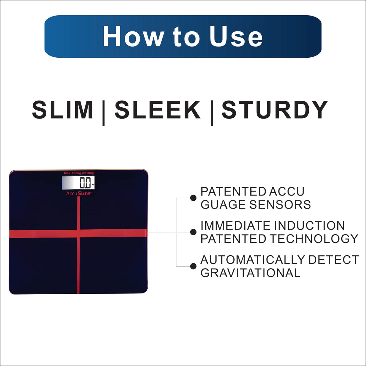 AccuSure SF-B18 weighing scale for home use
