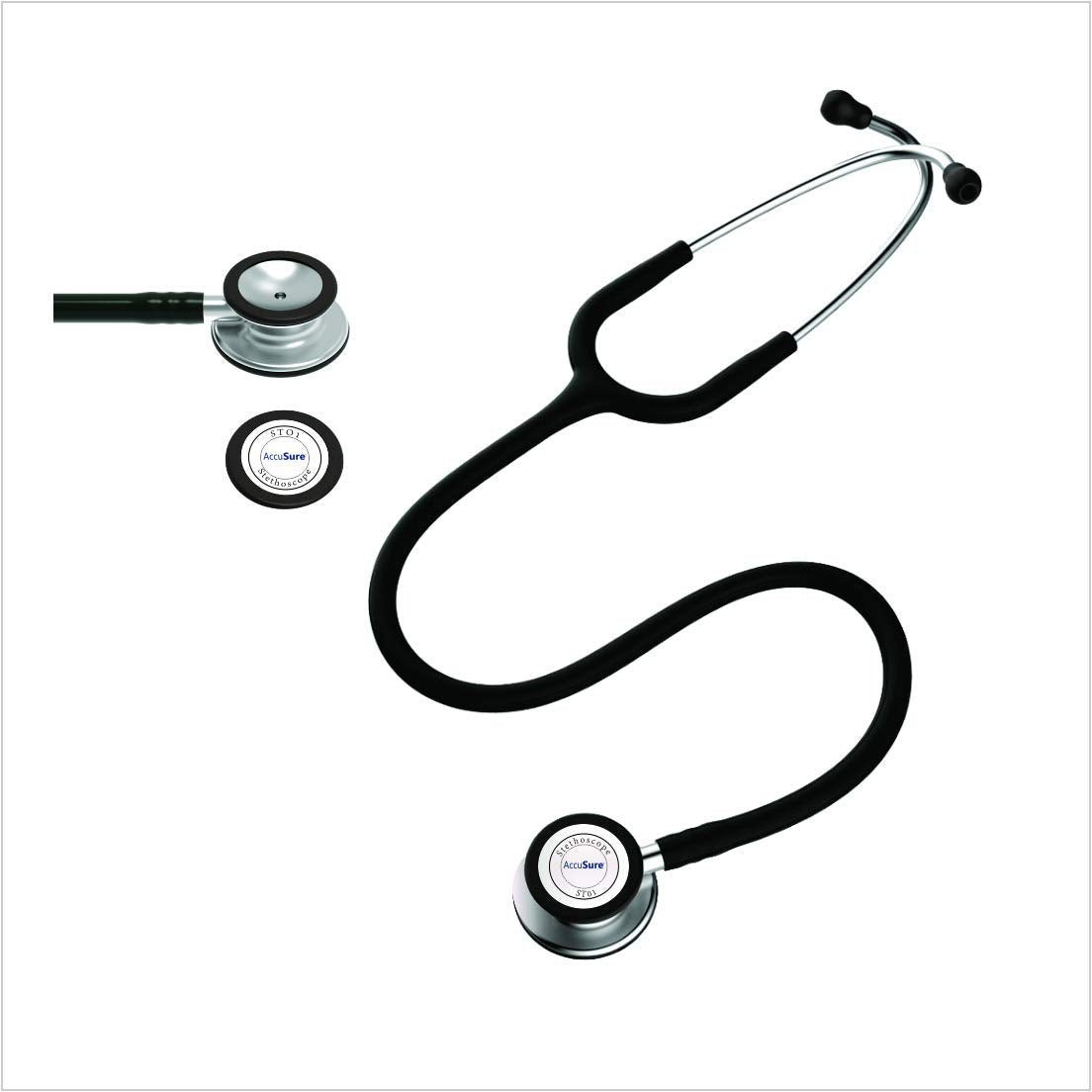 AccuSure ST01 stethoscope chest piece and flexible tubing