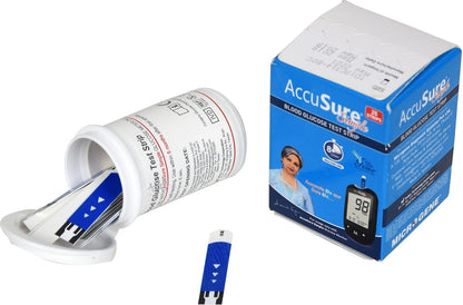 AccuSure Simple Glucose Test Strip for Blood Sugar Testing