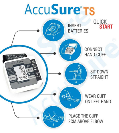 AccuSure TS digital BP machine with large LCD display