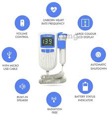 AccuSure fetal Doppler display and controls

