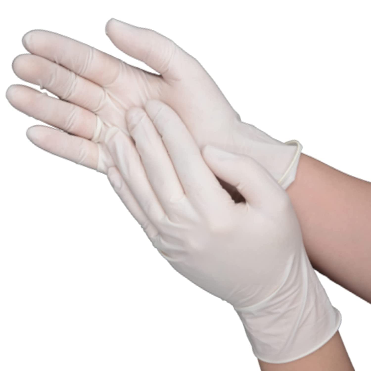 AccuSure powdered latex disposable examination gloves pack of 100