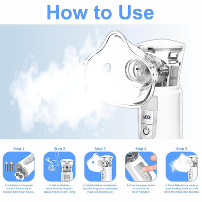AccuSure quiet mesh nebulizer for adults and children