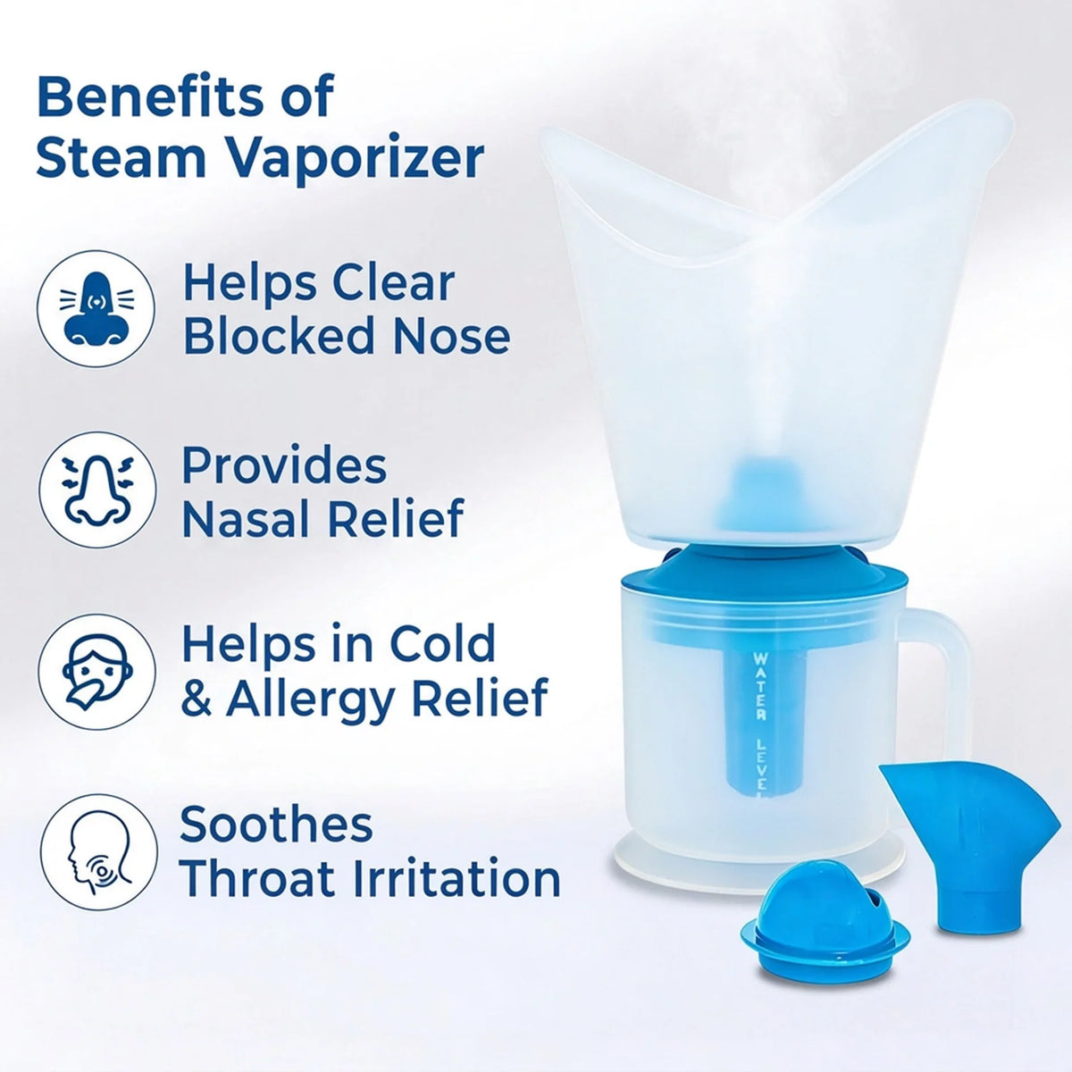 Dr. Odin OSV102 3-in-1 Steam Inhaler – Dual-Layer Personal Vaporizer with Face & Nasal Attachments