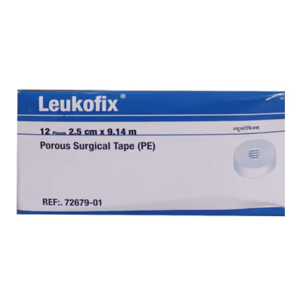 BSN Leukofix porous surgical tape PE 2.5 cm x 9.14 m pack of 12