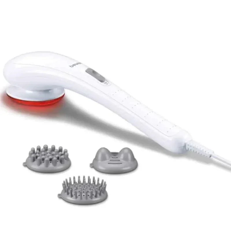 Beurer MG21 infrared massager with interchangeable nub and brush attachments