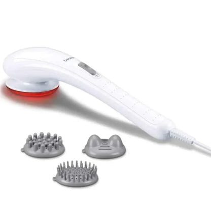 Beurer MG21 infrared massager with interchangeable nub and brush attachments