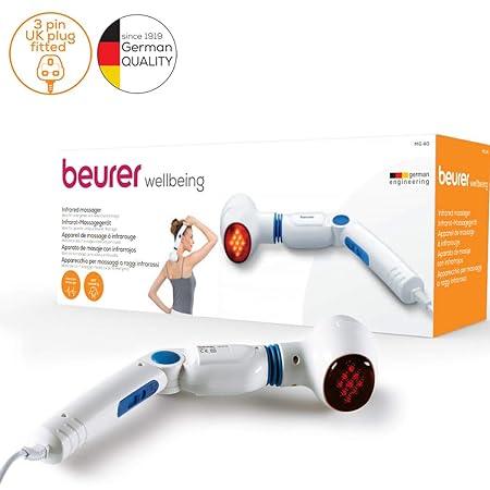 Beurer MG40 Infrared Massager with adjustable handle and massage attachments